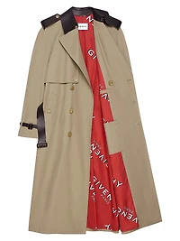 Trenchcoat Cotton with Leather Details