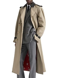 Trenchcoat Cotton with Leather Details