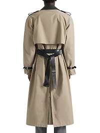 Trenchcoat Cotton with Leather Details