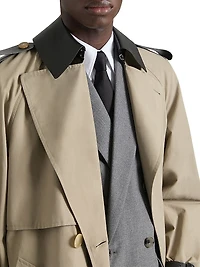 Trenchcoat Cotton with Leather Details