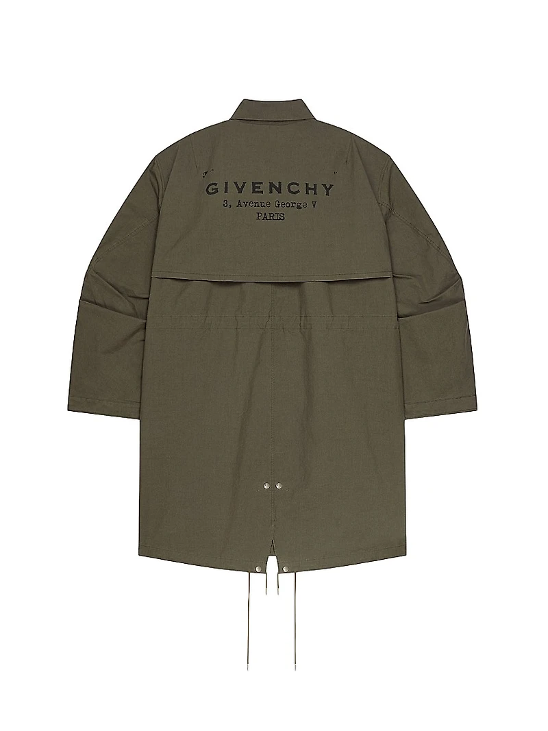 Parka Cotton with Stamp Print