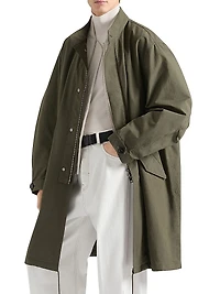 Parka Cotton with Stamp Print