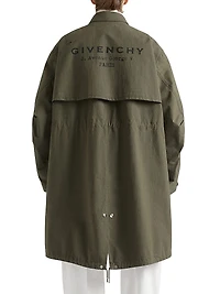 Parka Cotton with Stamp Print