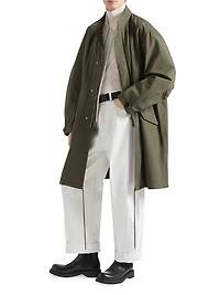 Parka Cotton with Stamp Print