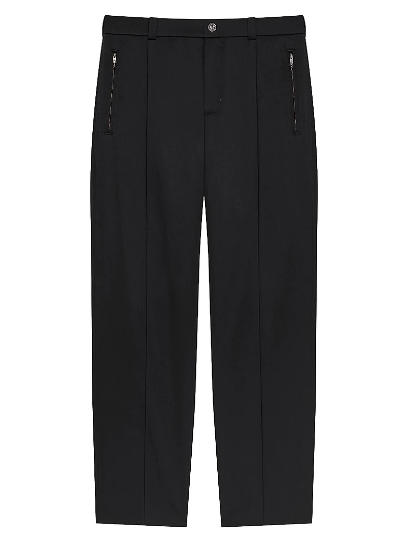 Double Pleated Jogger Pants Satin