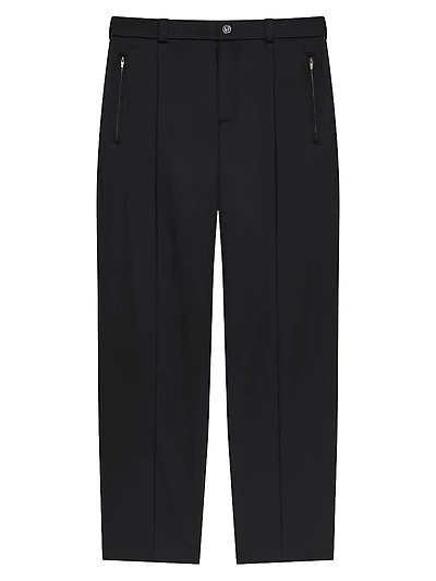Double Pleated Jogger Pants Satin