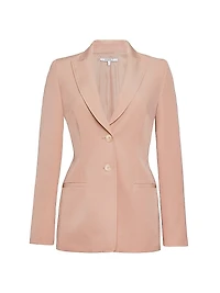 Juno Crepe Two-Button Peak-Lapel Jacket