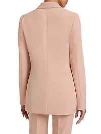 Juno Crepe Two-Button Peak-Lapel Jacket