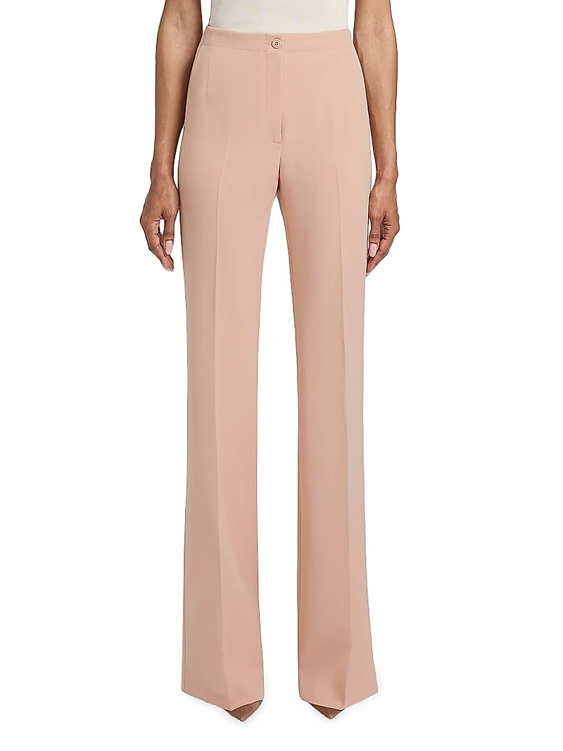 Crepe Tailored Flared Pants