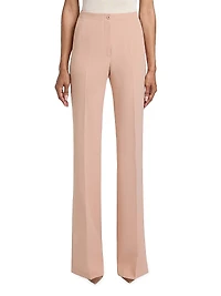 Crepe Tailored Flared Pants