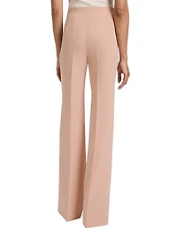 Crepe Tailored Flared Pants