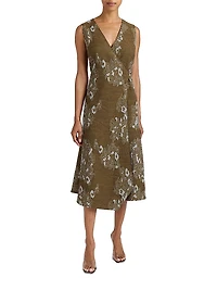 Ursa Jacquard Wrap Midi-Dress