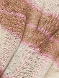 Shadow-Plaid Wool-Blend Cardigan