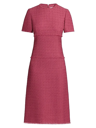 Wool-Blend Tweed Midi-Dress