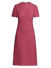 Wool-Blend Tweed Midi-Dress
