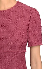 Wool-Blend Tweed Midi-Dress