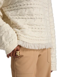Cable-Knit Wool-Cashmere Turtleneck Sweater