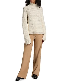 Cable-Knit Wool-Cashmere Turtleneck Sweater