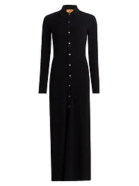 Ribbed Cashmere Maxi Dress