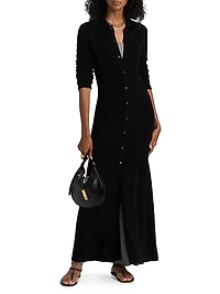 Ribbed Cashmere Maxi Dress