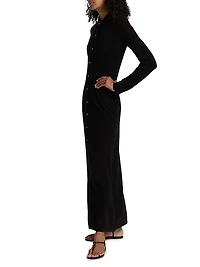 Ribbed Cashmere Maxi Dress