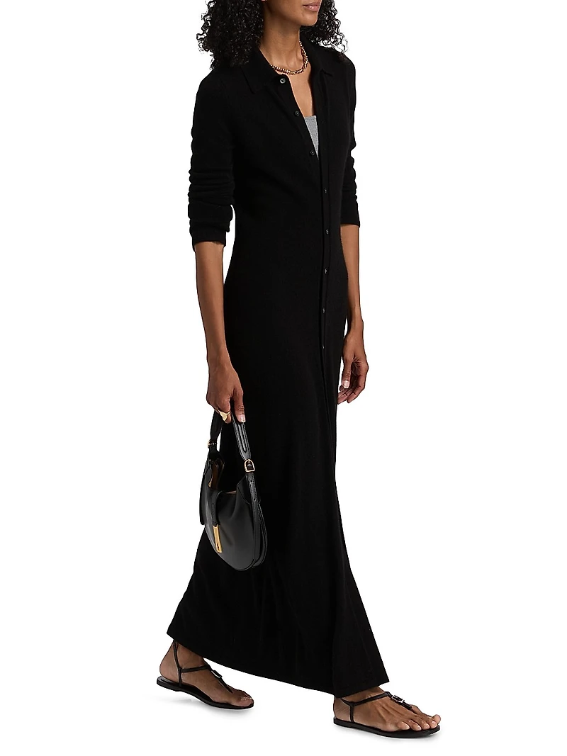 Ribbed Cashmere Maxi Dress