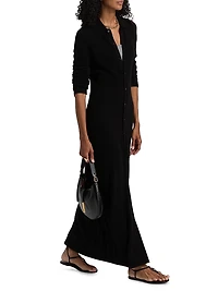 Ribbed Cashmere Maxi Dress