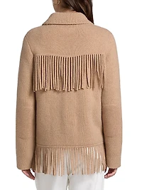 Western Fringe Wool-Cashmere Jacket