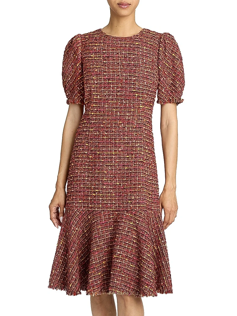 Dasia Tweed Knee-Length Dress