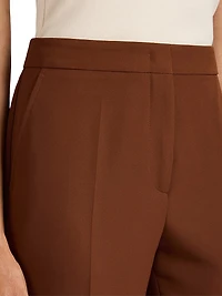 Pleated Straight-Leg Pants