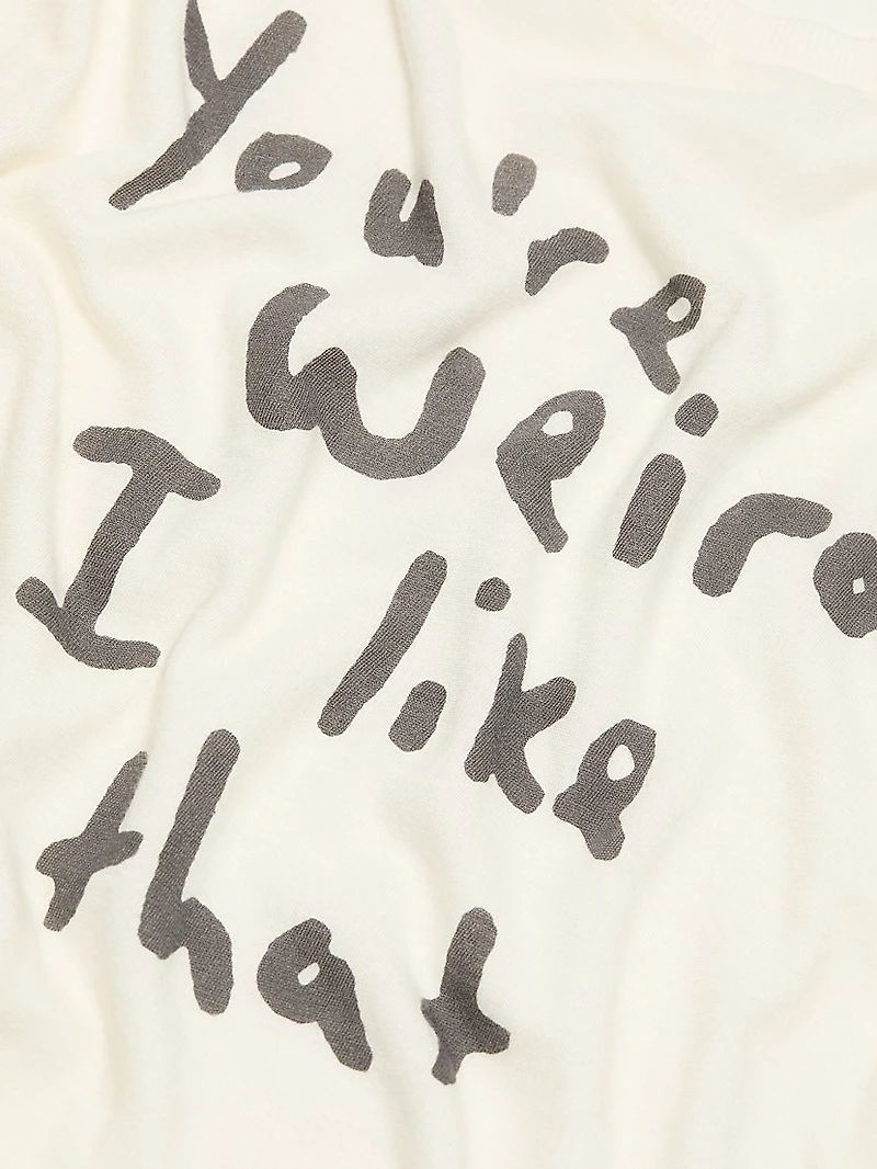 You're Weird Cotton-Cashmere Boyfriend T-Shirt