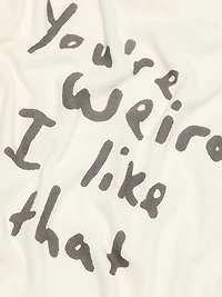 You're Weird Cotton-Cashmere Boyfriend T-Shirt