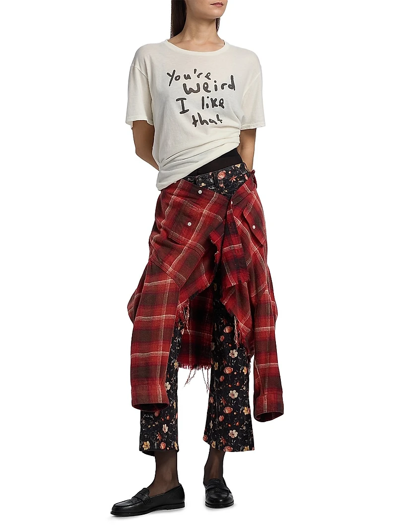 You're Weird Cotton-Cashmere Boyfriend T-Shirt