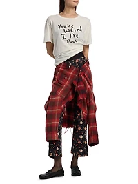 You're Weird Cotton-Cashmere Boyfriend T-Shirt