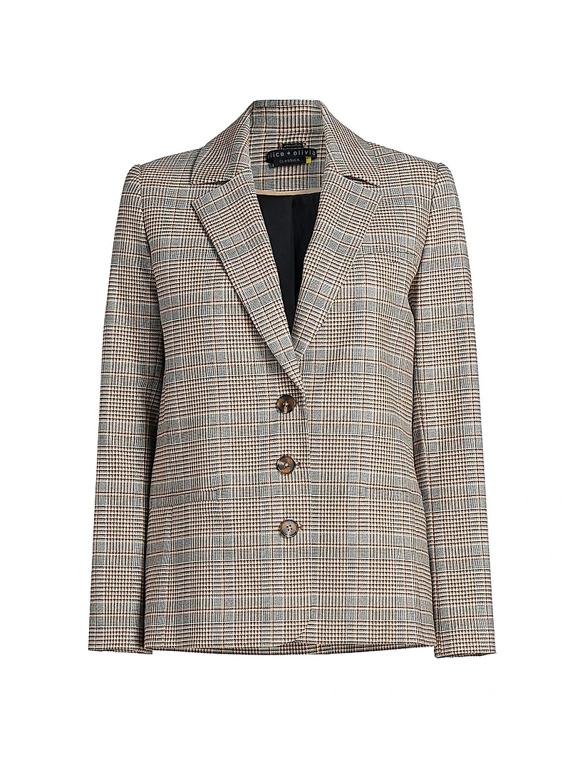 Michael Glen Checked Boxy Blazer