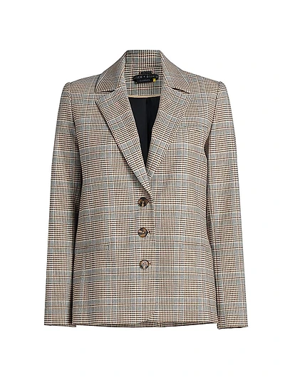 Michael Glen Checked Boxy Blazer