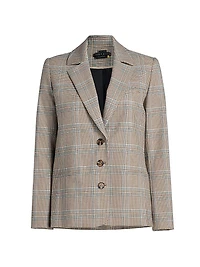 Michael Glen Checked Boxy Blazer