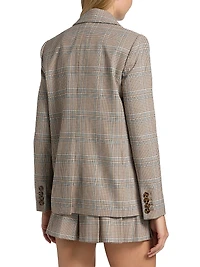 Michael Glen Checked Boxy Blazer