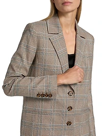 Michael Glen Checked Boxy Blazer