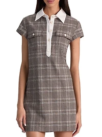 Darby Plaid Collared Minidress