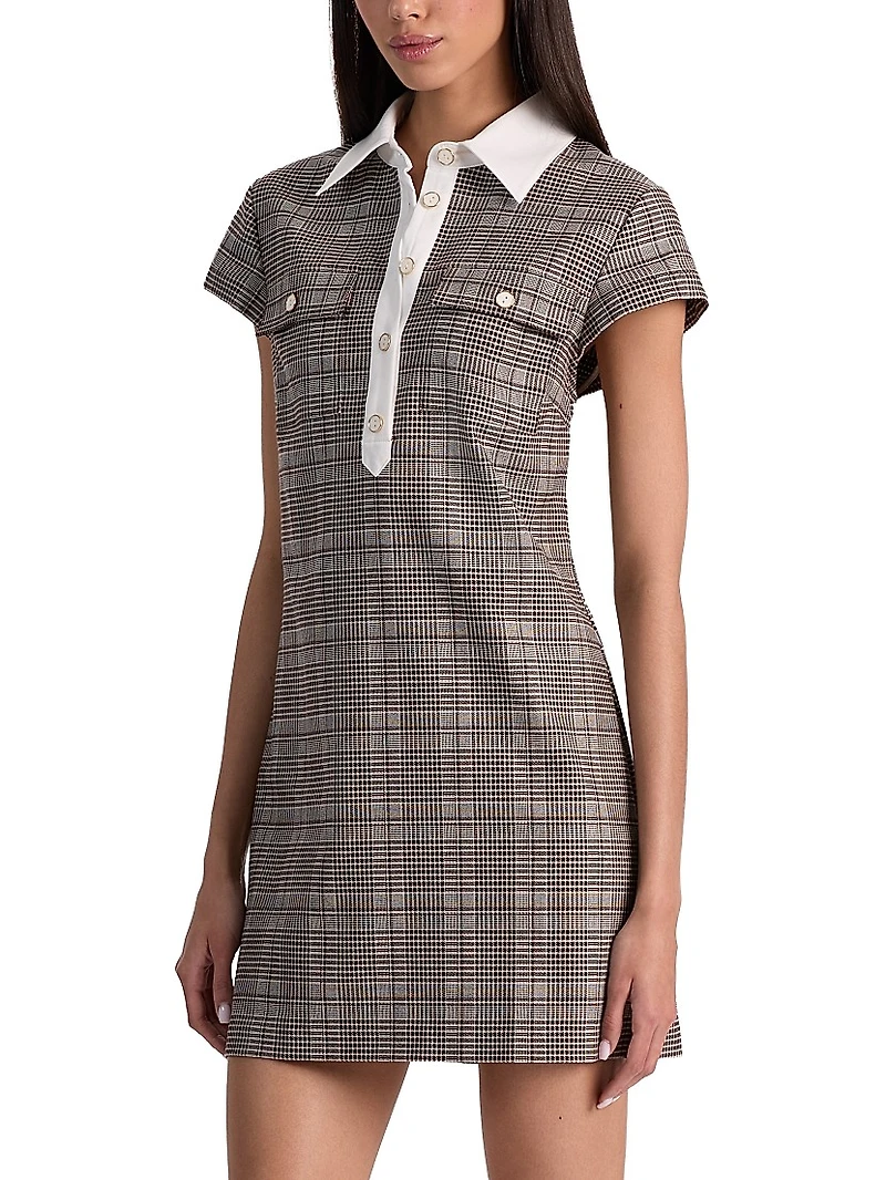 Darby Plaid Collared Minidress