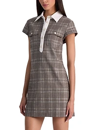 Darby Plaid Collared Minidress