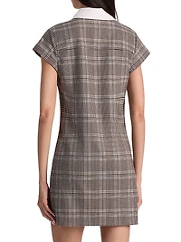 Darby Plaid Collared Minidress