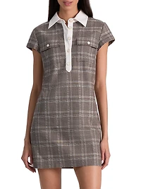 Darby Plaid Collared Minidress