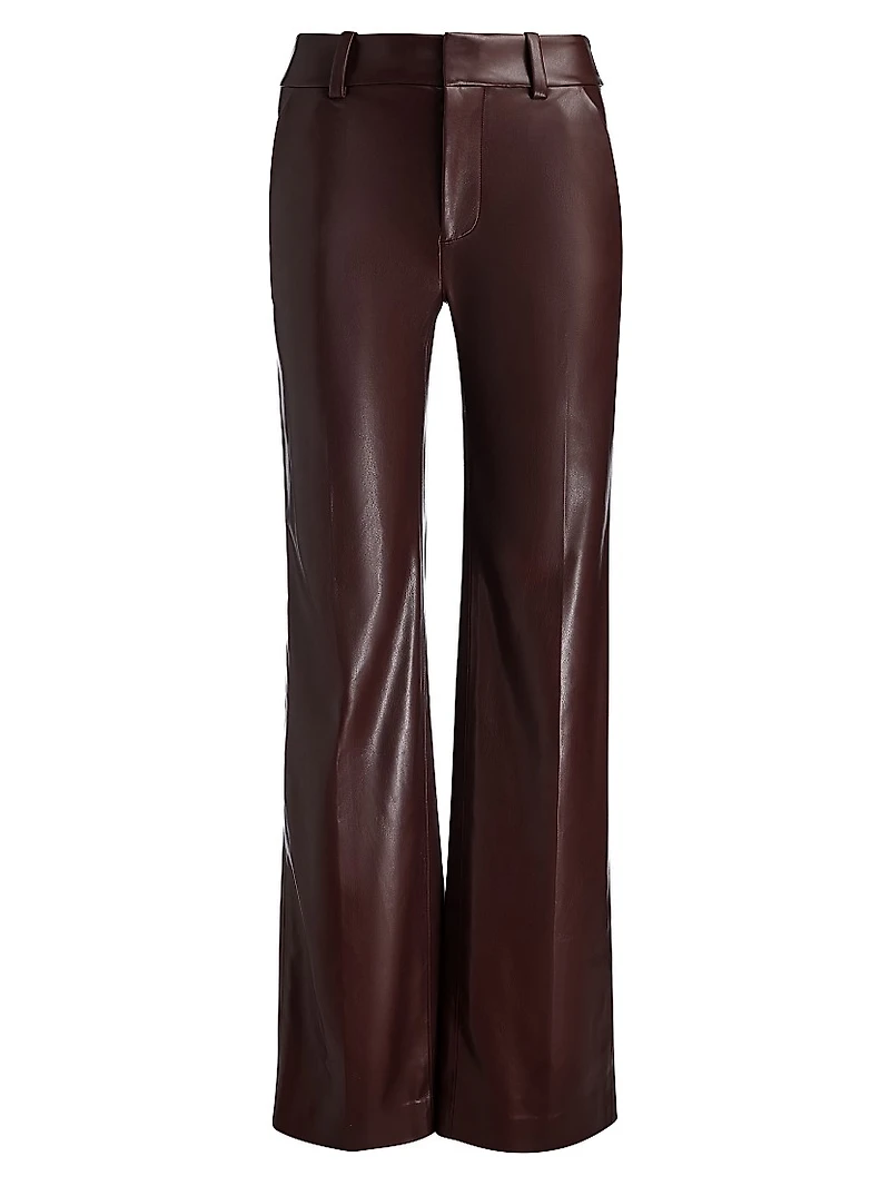 Alexander Faux-Leather Straight-Leg Pants