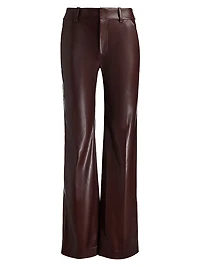 Alexander Faux-Leather Straight-Leg Pants