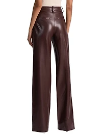 Alexander Faux-Leather Straight-Leg Pants
