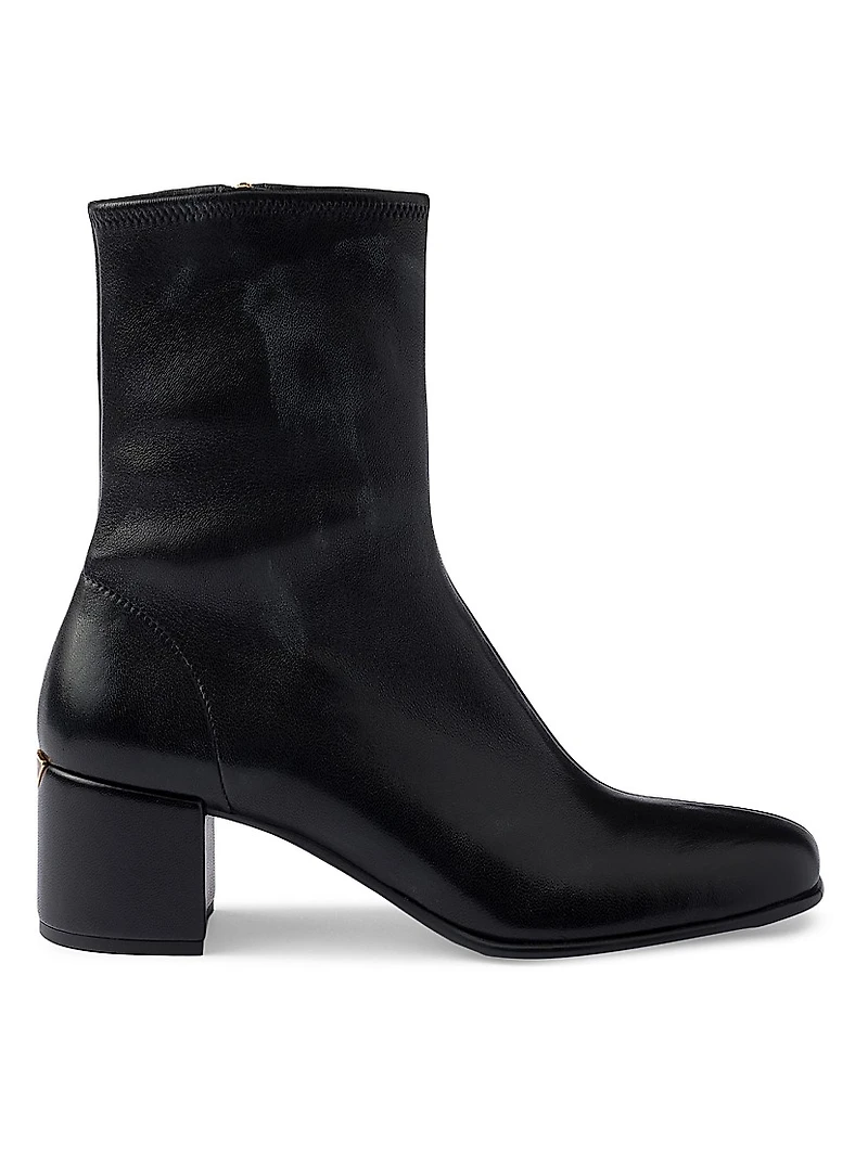 Stretch Nappa Leather Booties