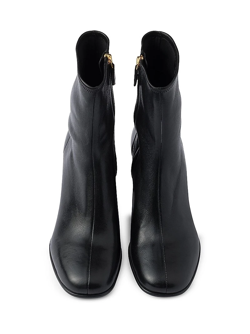 Stretch Nappa Leather Booties