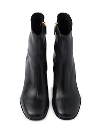 Stretch Nappa Leather Booties